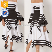 Nova Moda Branco E Preto Cachecol Stripe Verão Mini Saia Diária DEM / DOM Fabricação Atacado Moda Feminina Vestuário (TA5015S)